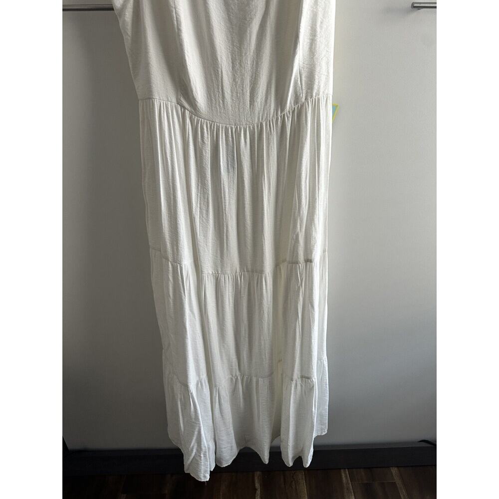 CeCe NWT XL White Maxi Dress Bow Back Coastal Resort Bridal Shower Dress - Picture 9 of 14